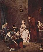 Pietro Longhi Die Versuchung oil painting on canvas